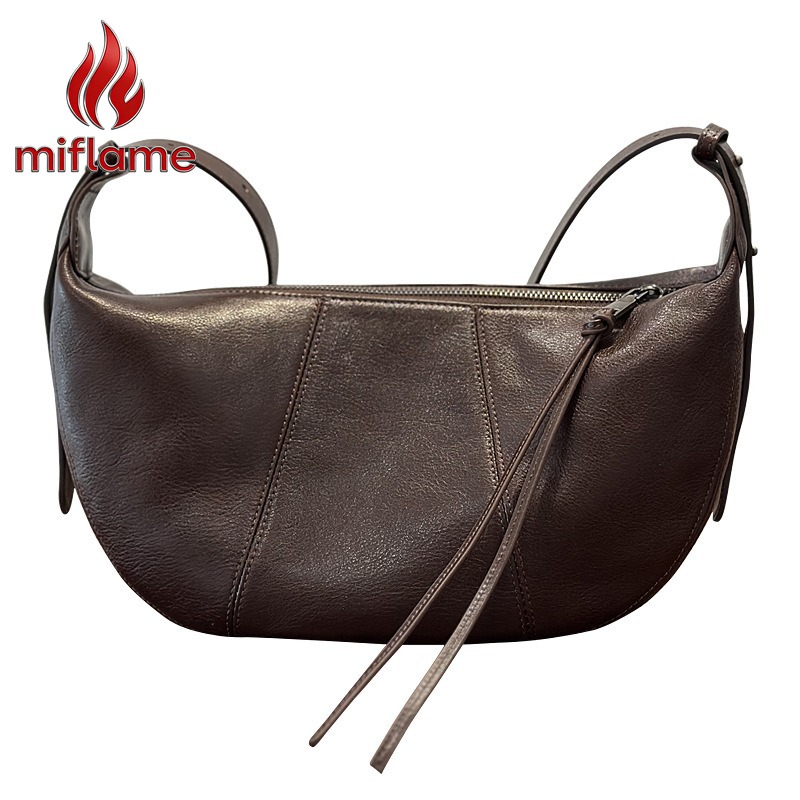 Quiet Luxury Bags Crossbody - Genuine Leather Hobo Bag for Women
