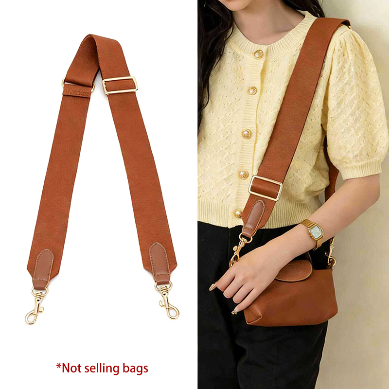 Belt Bag Leather Wide - Solid Color Bag Strap Designer 5cm