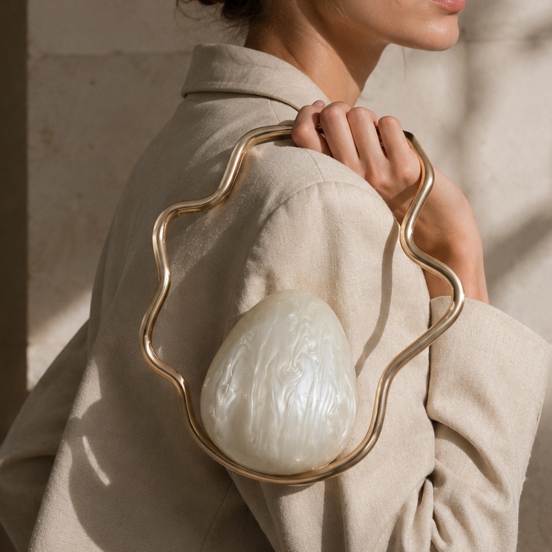 Luxury Bags Cute - Women mini Acrylic Egg Bag Cute