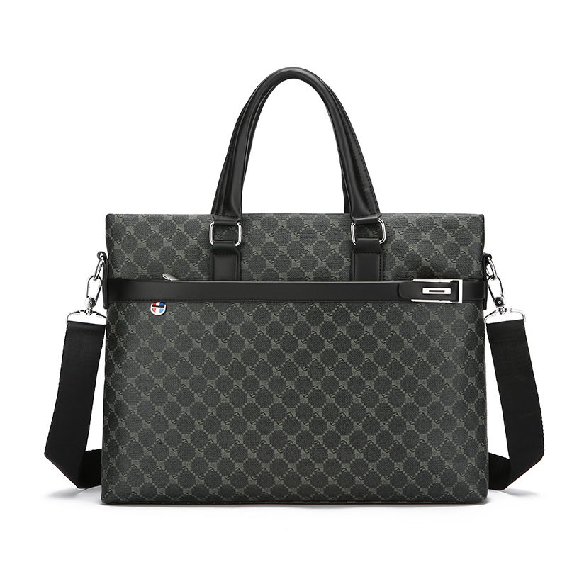 Luxury Bags Laptop - new Men's printed PU leather business