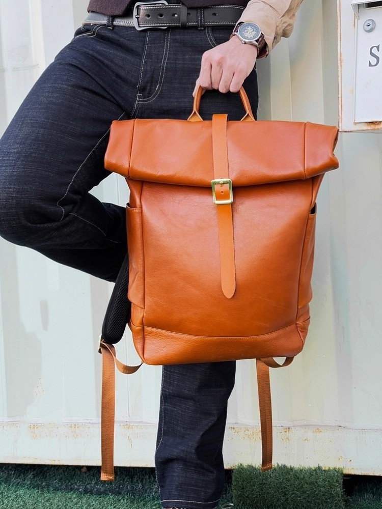 Large Capacity Mens Genuine Le - Genuine Leather Backpack review and price