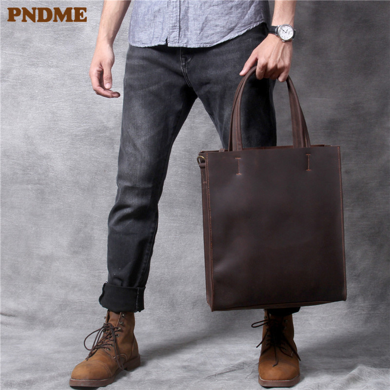 Vintage genuine leather men ha - Luxury Bags For School review and price