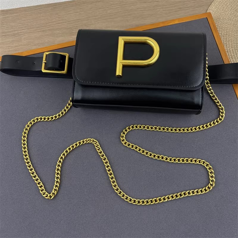 Women's Designer P Letter PU L - Belt Bag Leather Wide review and price