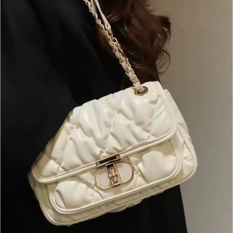 Elegant Pleated Chain Handbag  - Quiet Luxury Bags Crossbody review and price