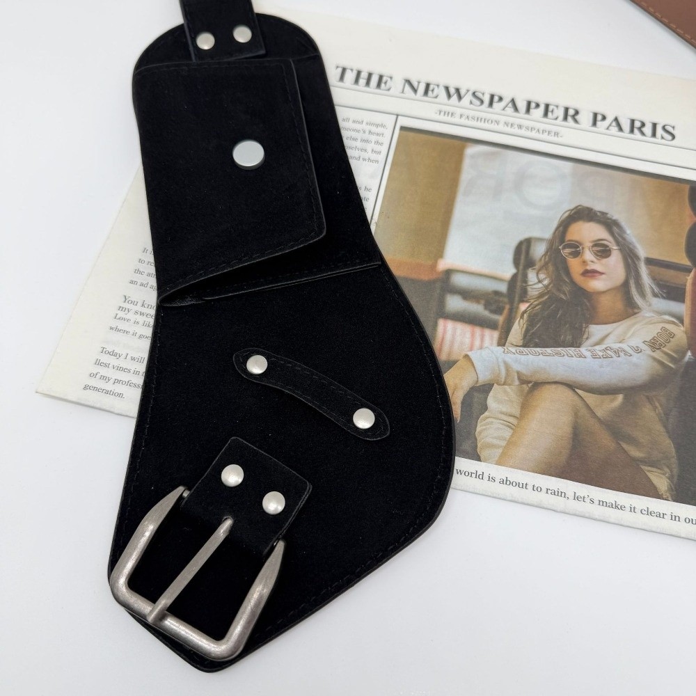 Western Cowboy Style PU Pin Bu - Belt Bag Leather Wide review and price