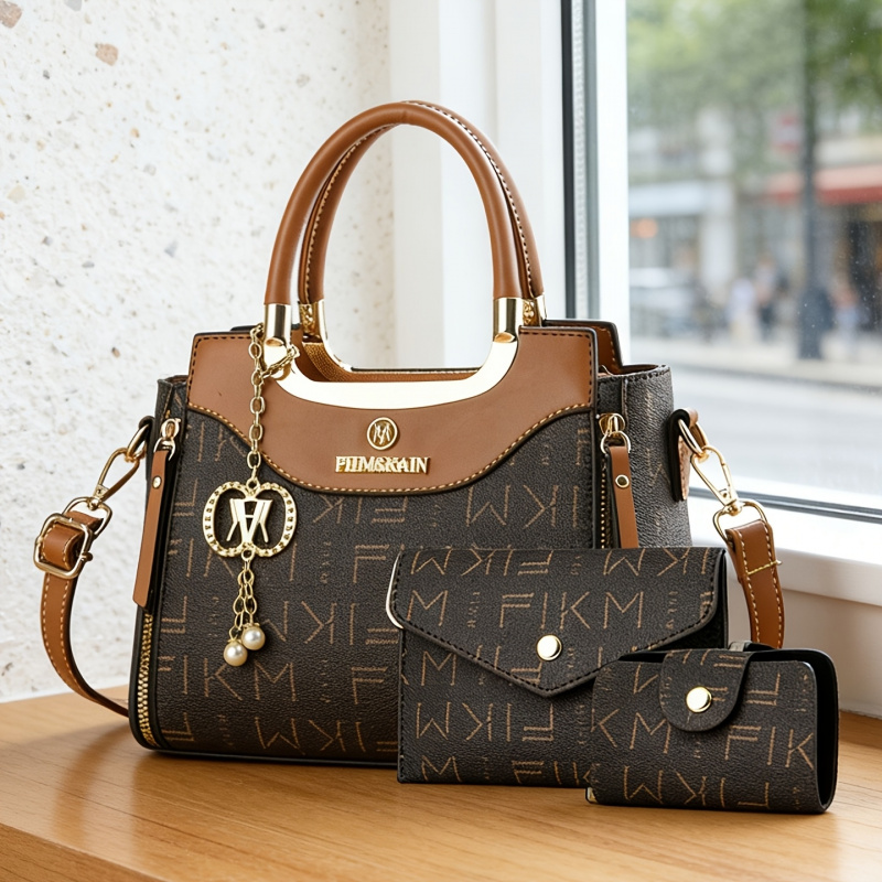 3-piece set of light luxury hi - Luxury Bags With Zipper review and price