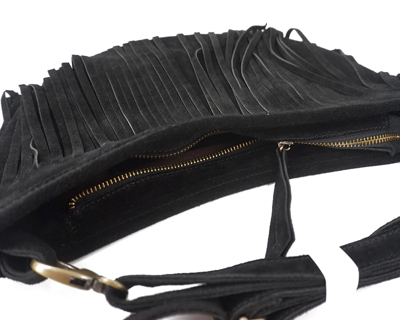 Women Genuine Leather Suede Fr - Half Moon Bag Suede review and price