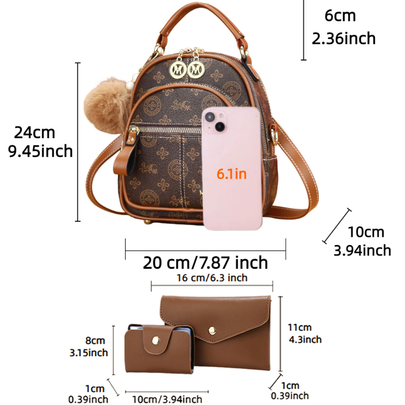 3-piece women's bag set, light - Luxury Bags With Zipper review and price