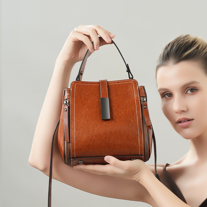 Genuine Leather Crossbody Bag  - Quiet Luxury Bags Crossbody review and price