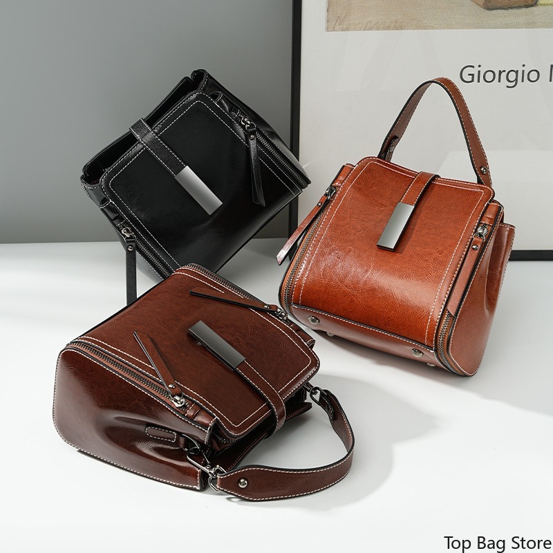 Genuine Leather Crossbody Bag  - Quiet Luxury Bags Crossbody review and price