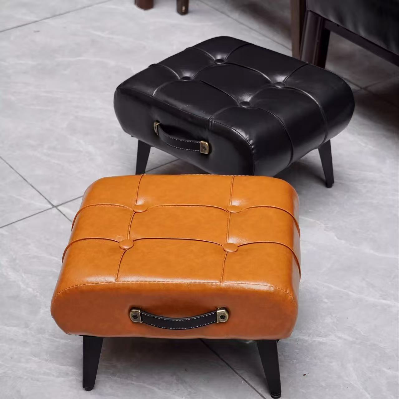 Small stool oil wax leather ho - Luxury Bags Entry review and price
