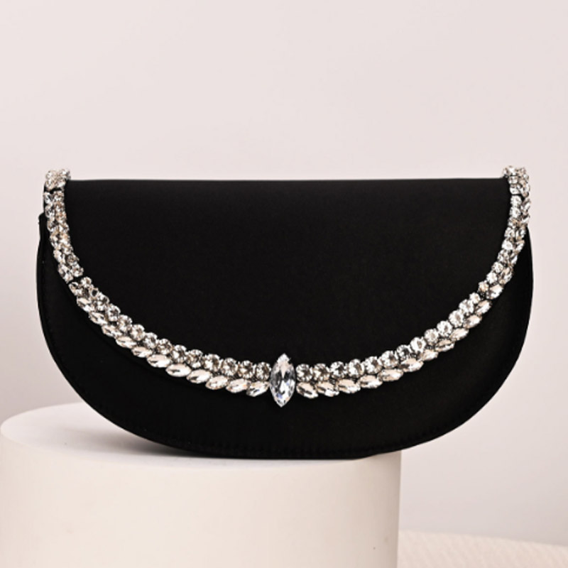 Luxury Sparkling Diamond Asymm - Half Moon Bag Suede review and price