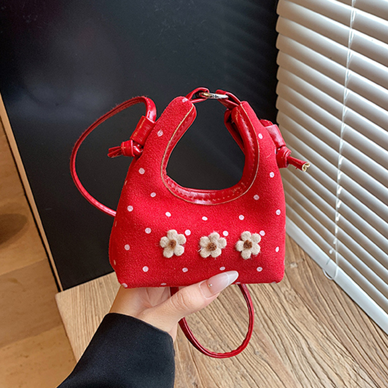 Autumn Winter Sweet Flower Min - Half Moon Bag Suede review and price