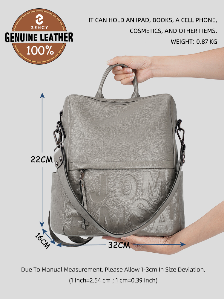 Zency Premium Genuine Leather  - Genuine Leather Backpack review and price