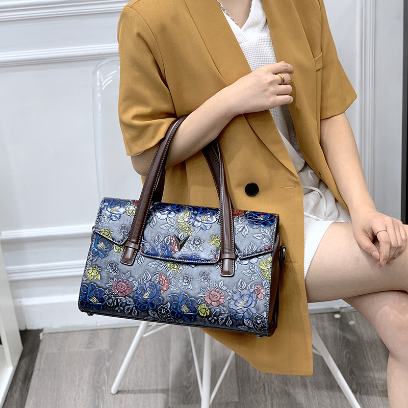 Vintage 3D Embossed Floral Han - Luxury Bags Vegan review and price
