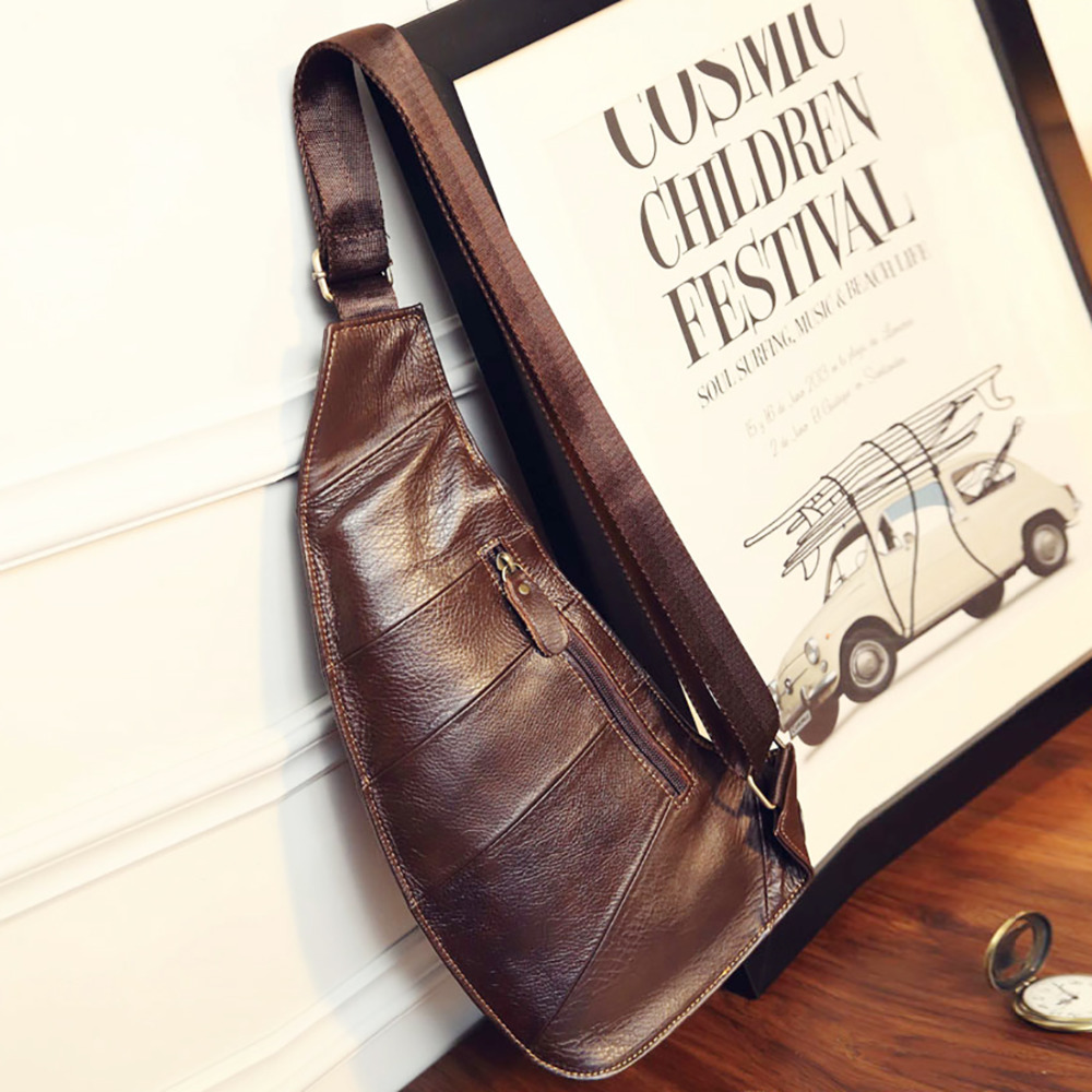 High Quality Men Genuine Leath - Half Moon Bag Suede review and price