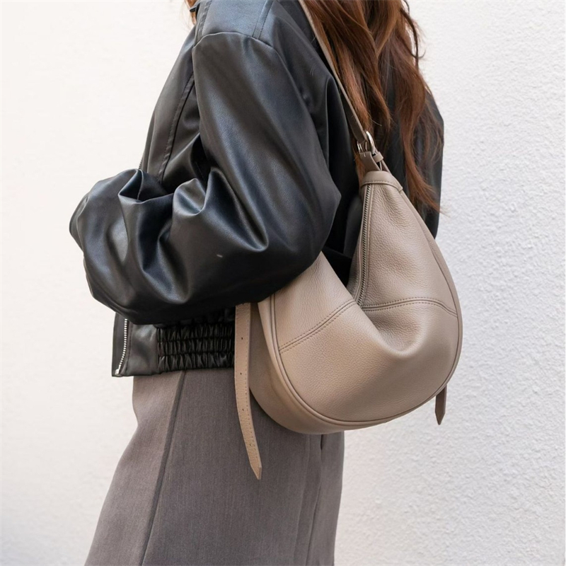BURMINSA Genuine Leather Cresc - Half Moon Bag Suede review and price