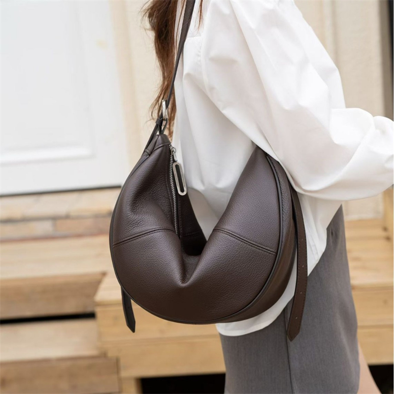 BURMINSA Genuine Leather Cresc - Half Moon Bag Suede review and price