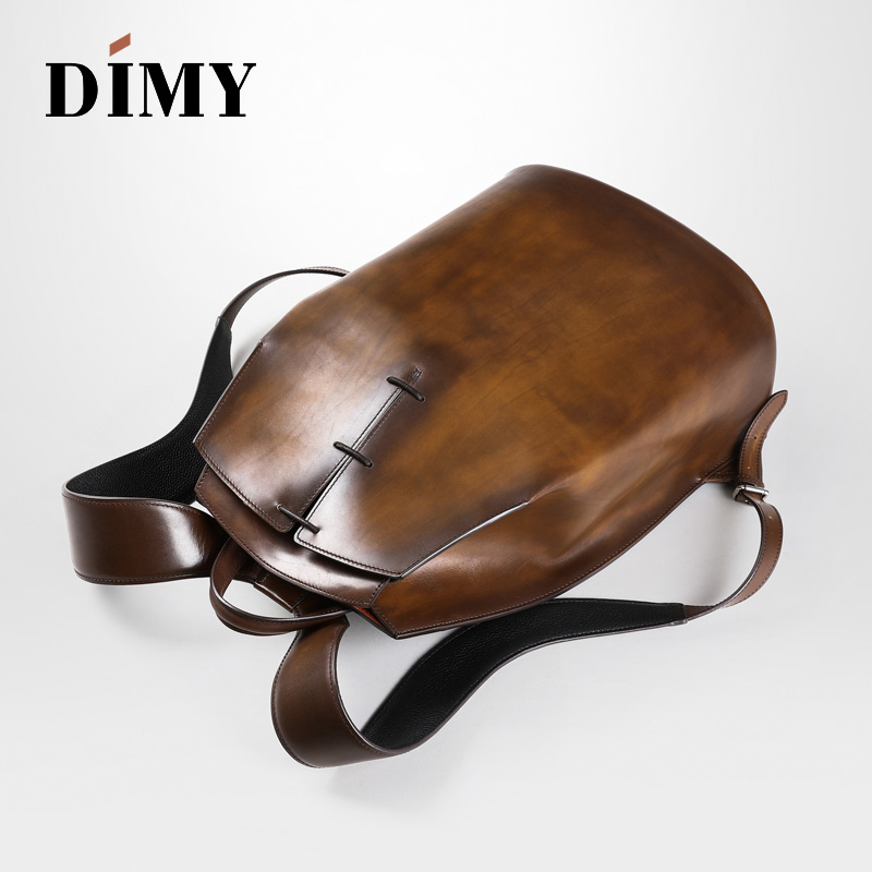 DIMY 2025 new men's genuine le - Genuine Leather Backpack review and price