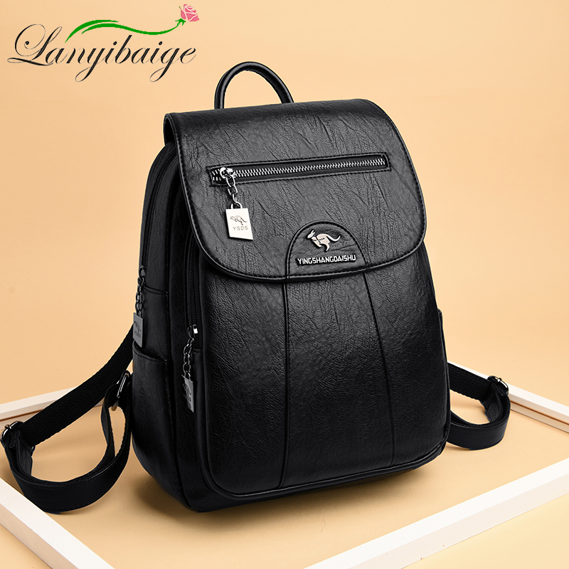 6 Colors Women 's Backpack 202 - Genuine Leather Backpack review and price