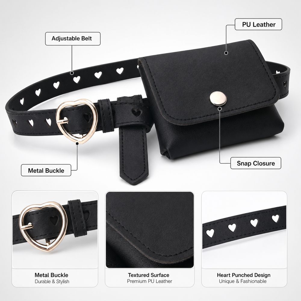 New PU Leather Women Waist Bag - Belt Bag Leather Wide review and price