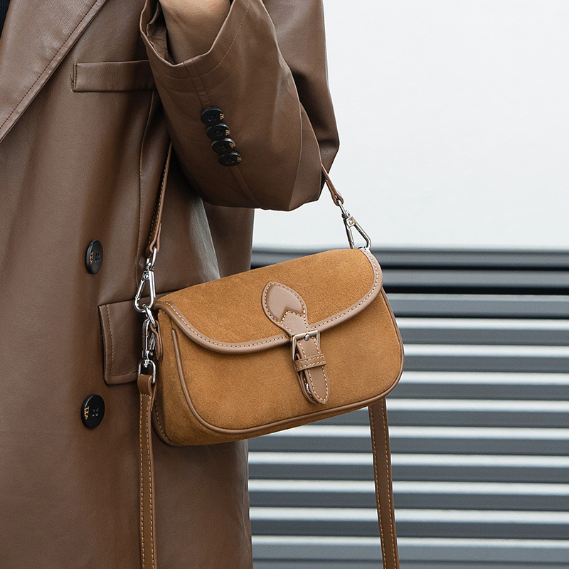 Autumn and winter women's Natu - Half Moon Bag Suede review and price