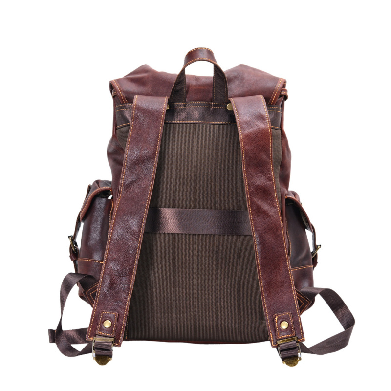Retro Men's Shoulder Bag Leath - Genuine Leather Backpack review and price