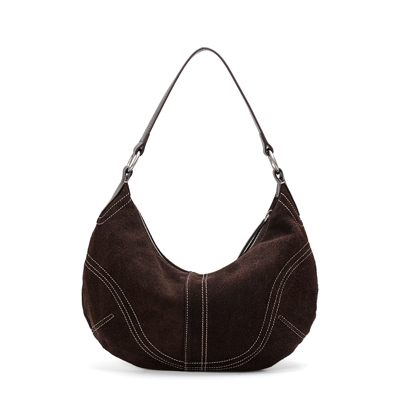 Aidanni Cowhide Suede Underarm - Half Moon Bag Suede review and price