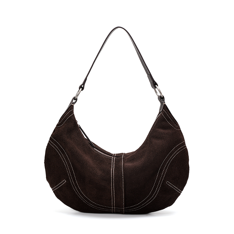 Aidanni Cowhide Suede Underarm - Half Moon Bag Suede review and price