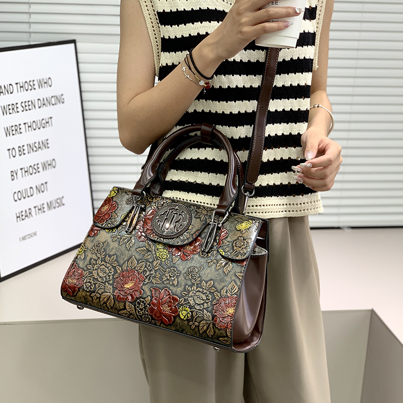 Vintage Floral Embossed Tote B - Luxury Bags Vegan review and price