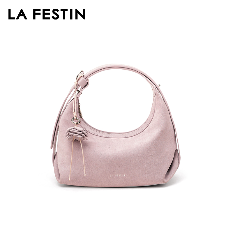 LA FESTIN Original Handbag Wom - Half Moon Bag Suede review and price