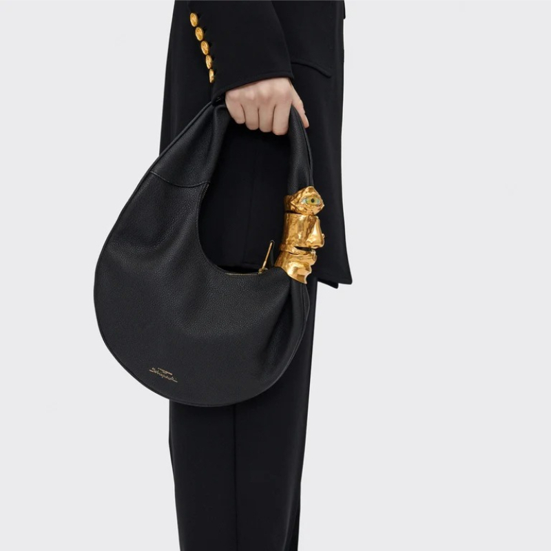 Designer Luxury Soufflé Bag Wo - Half Moon Bag Suede review and price
