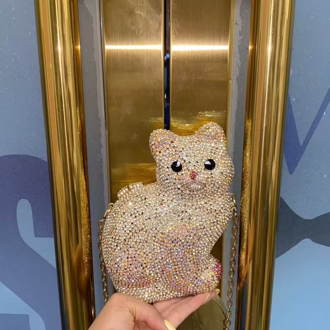 Gold Cute Cat Shape Women Hand - Luxury Bags Cute review and price