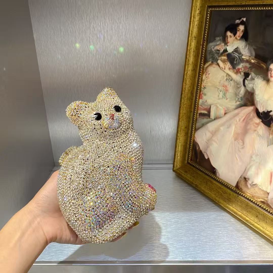Gold Cute Cat Shape Women Hand - Luxury Bags Cute review and price
