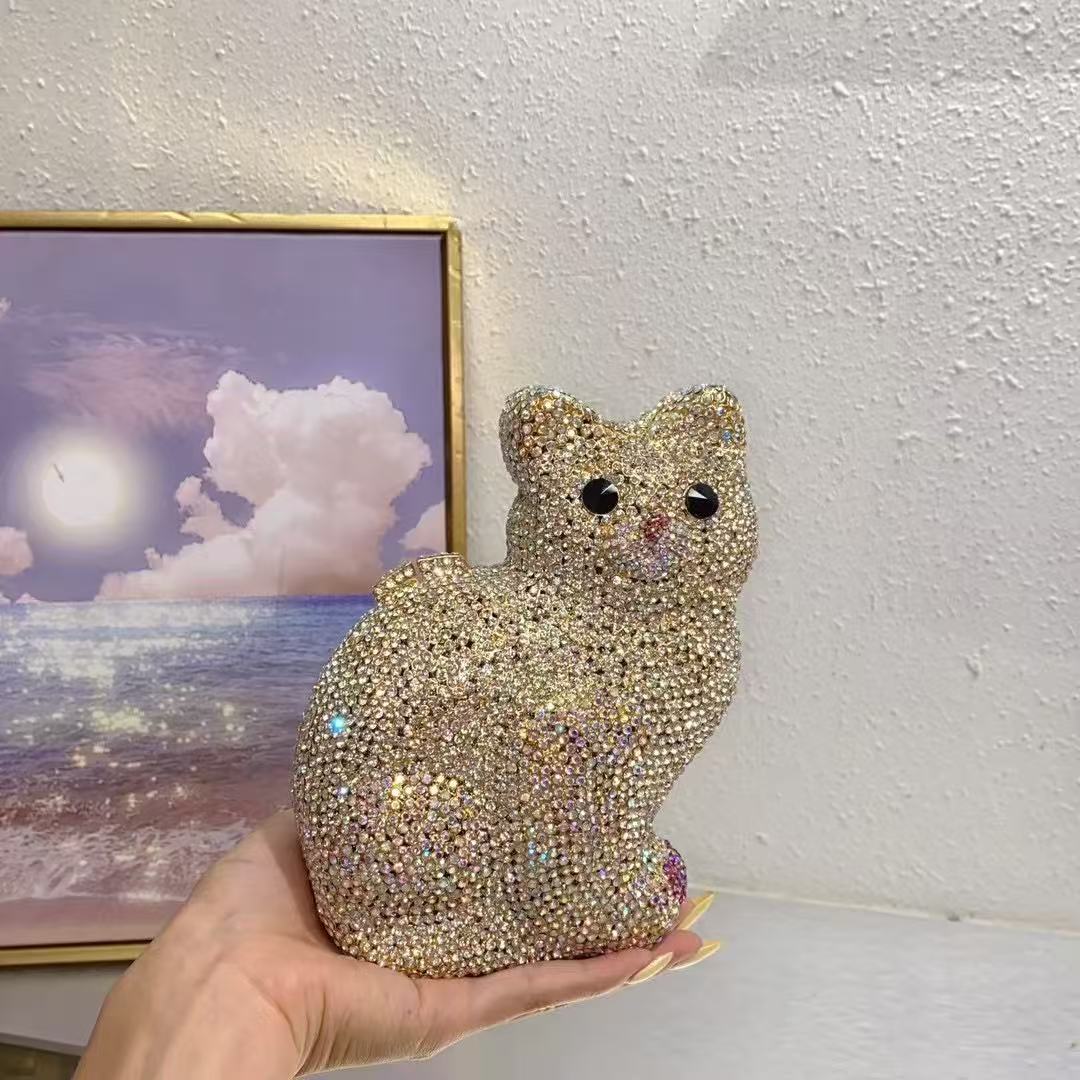 Gold Cute Cat Shape Women Hand - Luxury Bags Cute review and price