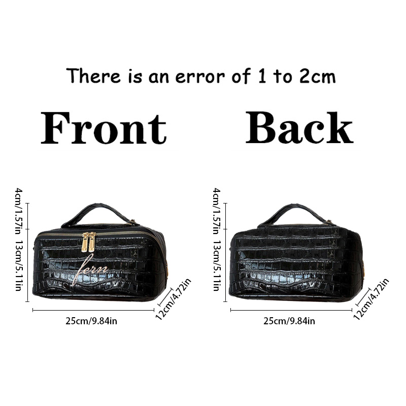 Embroidered Croc Makeup Bag Pe - Luxury Bags Vegan review and price