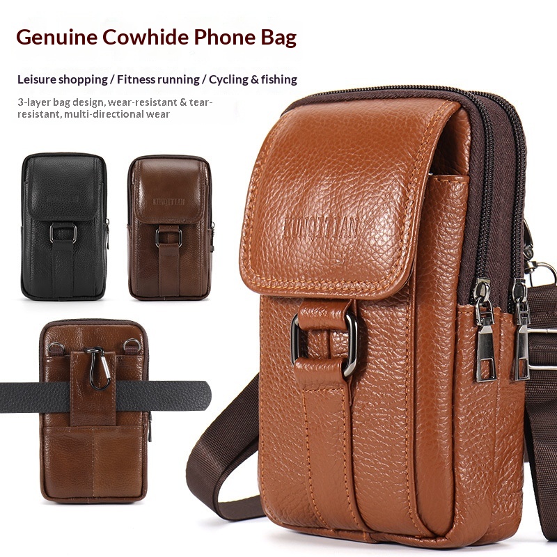 Genuine Leather Men's Phone Be - Genuine Leather Backpack review and price